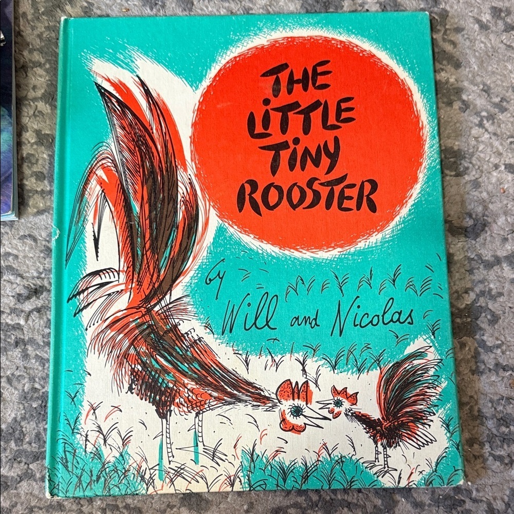 The Little Tiny Rooster Hardcover Book - Teal & Orange Cover